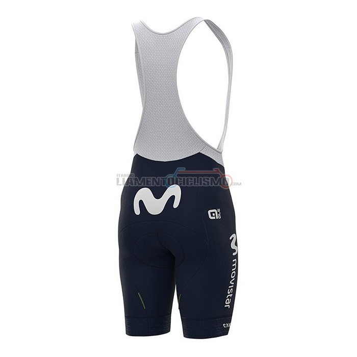 Abbigliamento Ciclismo Movistar Manica Corta 2022 Spento Blu